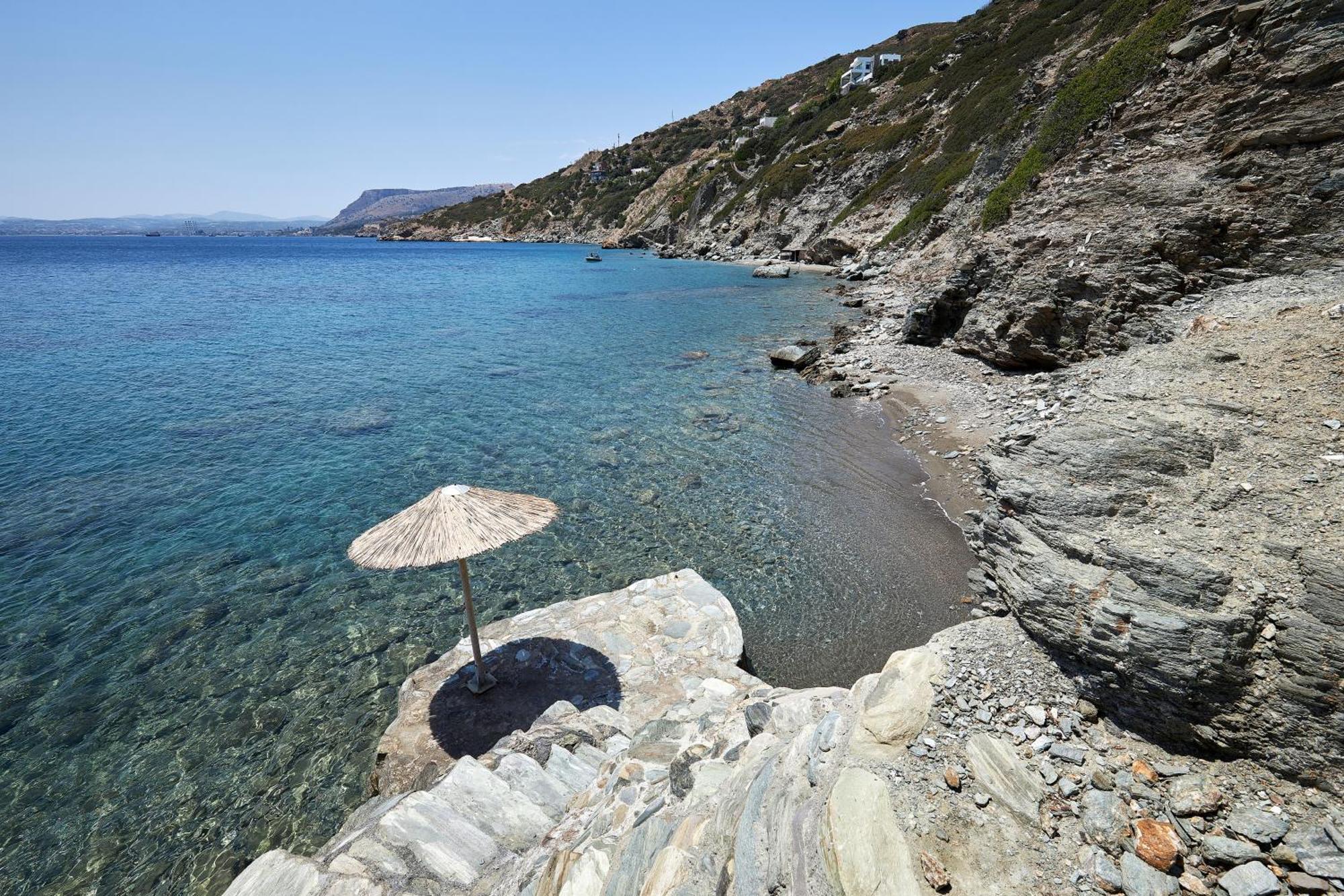 Beachfront Villa In Crete - Epavli Luxury Villa Agia Pelagia Eksteriør billede