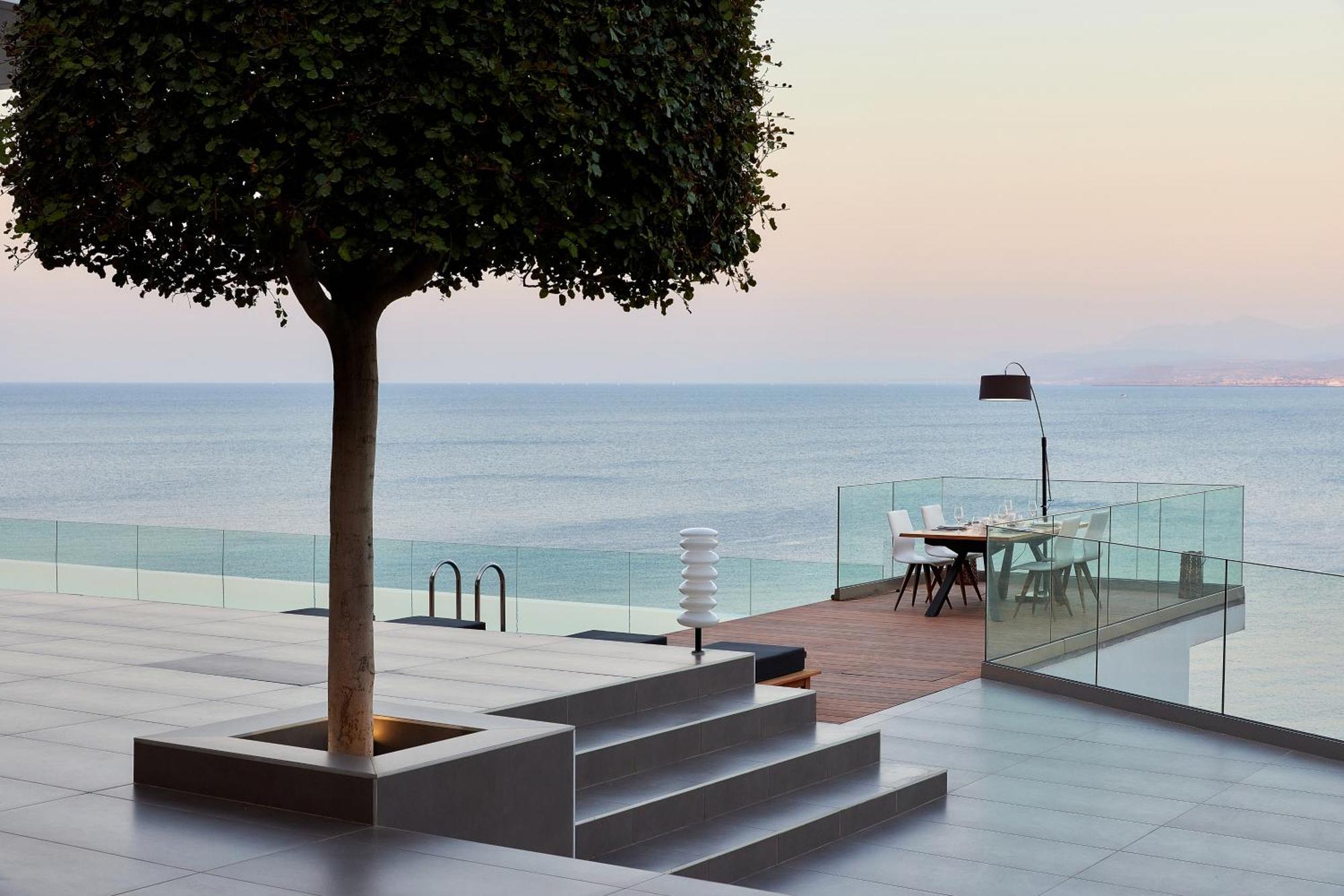 Beachfront Villa In Crete - Epavli Luxury Villa Agia Pelagia Eksteriør billede
